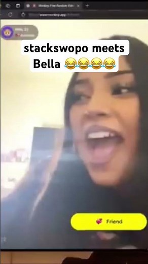 Stacks Meets Bella!!😂😂😂 #stackswopo #comedy #funny #kick #memes #monkey #omegle