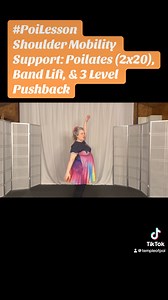 This poi tutorial covers shoulder mobility support exercises including one band lift set with each arm; 3 level pushback; and 2 set of Poilates drills in same direction, 20 reps each. ✨ Shoulder Support Series poi tutorials are cross training videos to help artists develop their endurance, strength and supportive posture for their poi practice through short exercises they can do throughout the day or as a longer workout when done consecutively. This series also helps folks with desk jobs counter