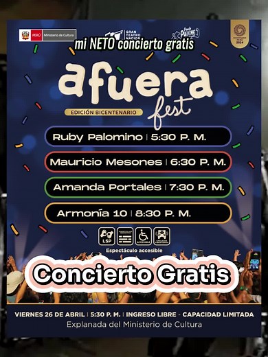 Concierto GRATIS en Lima: Afuera Fest 2023