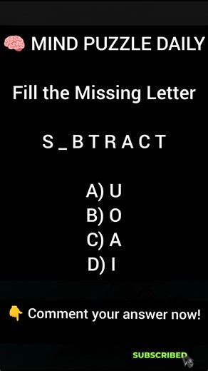 Only sharp minds will get this right 🔍Find the missing letter!#vairalvideo #shortvideo #puzzle