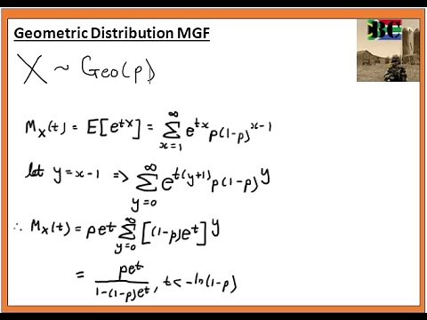 Geometric Distribution Moment Generating Function Proof
