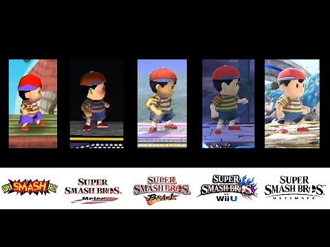 Evolution of Ness' Moveset in Super Smash Bros. (1999-2018)