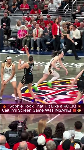 Sophie Took That Hit Like a ROCK! 💥 Caitlin’s Screen Game Was INSANE!#CaitlinClark #SophieCunningham