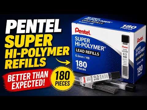 Pentel Super Hi-Polymer Refills - 180 Pieces - Better Than Expected