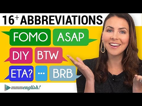 How to Say & Use English Abbreviations | ASAP * FOMO * BTW * FYI