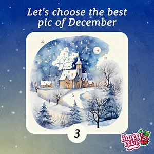 75K views · 3.1K reactions | It’s about time to choose the best picture of December! ☃️ Feast your eyes on last month's top 5  Which one fills you with joy? Drop your pick in the comments and get ready to color the winner with a festive new touch! | Happy Color - Color by Number | Facebook