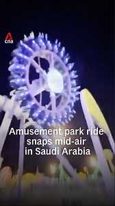 474K views · 2K reactions | At least 23 people were injured, three of them critically, after a fairground ride in Saudi Arabia snapped mid-air, state media reported on Thursday (Jul 31). The amusement park was reportedly ordered to close while investigations take place. #news #saudiarabia #saudinews | CNA | Facebook