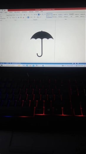 Shortcut Key In MS Word For Umbrella Symbol | English Tutorial Shorts | Ik Tech