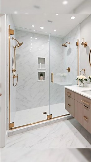 Top Modern Shower Box Ideas 2025 🚿 | Stylish Small Bathrooms & Tile Trends #homedecor