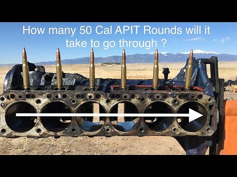 50 Cal APIT Rounds vs Engine Block