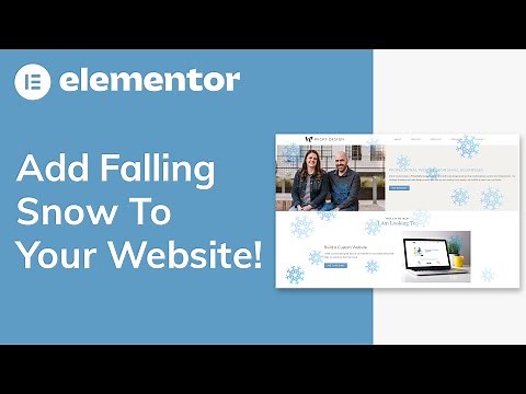 Add Falling Snow To Your Website (Elementor Tutorial)