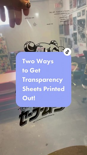 How to Get Transparency Sheets Printed | Screen Printing Tips