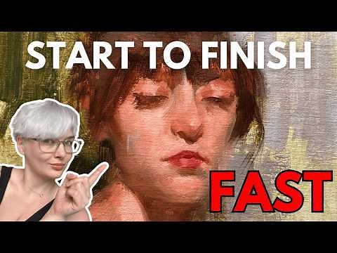 How I Paint a Portrait in Oils in ONE SITTING! (Alla Prima Method)
