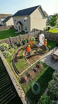 Building a PERFECT Golden Spiral Pond 🐌 (Satisfying Backyard Timelapse) #timelapse #backyardpond