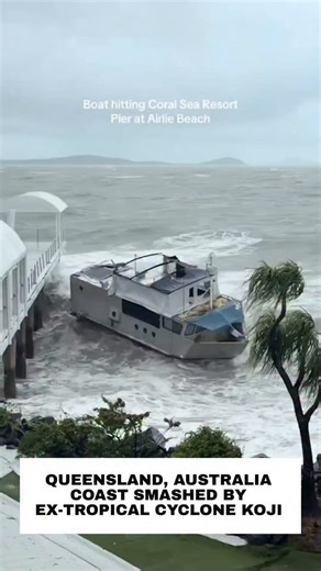 Evoclique on Instagram: "AUSTRALIA: Severe weather continues in Queensland as ex-cyclone Koji moves inland, sparking life-threatening flash flooding warnings. The system crossed the coast near Ayr and Bowen, dumping heavy rain on flood-hit regions. The Bureau of Meteorology warns of intense rainfall from Mackay to Gladstone, with storm risks reaching Brisbane and the Gold Coast. Nearly 50,000 cattle have been lost in western Queensland. Emergency crews rescued five people, handled over 150 calls