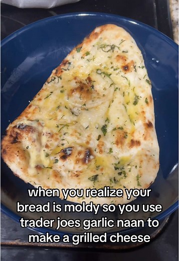 Grilled Cheese with Trader Joe's Garlic Naan