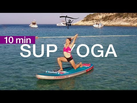 10 minute SUP yoga - Exercise, stretch, relax @ Biševo