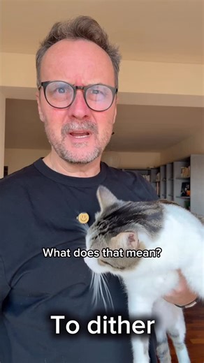 John Howarth on Instagram: "𝗦𝘁𝗼𝗽 𝗱𝗶𝘁𝗵𝗲𝗿𝗶𝗻𝗴! 😤 My mum says this to me all the time when I can’t make a decision! To dither means to hesitate, faff about, or be really indecisive. It’s when you keep going back and forth between options and can’t commit to anything. It’s a brilliant British word for that annoying state of being stuck between choices. Example: “Stop dithering about what to wear and just pick something!” Or: “I’ve been dithering over which phone to buy for weeks now.” Y