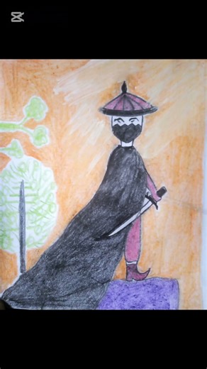 Ninja assassin drawing easy for biginner #art #shorts