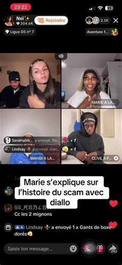 Marie explique l'affaire du scam avec Diallo