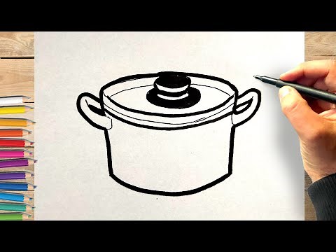 Comment dessiner une marmite dessin facile