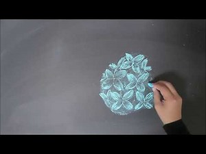 [ASMR]黒板アート！６月のチョークアート！アジサイの描き方 how to draw hydrangea