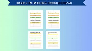 Printable Homework & Goal Tracker: Student Planner (PDF) - Etsy