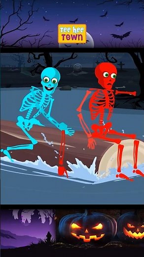Skeleton Finger Family: Blue Skeleton Where Are You? 🎶💙 #shorts #hooplahalloween