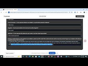 Turing AI Quality Analyst Assessment Attempt