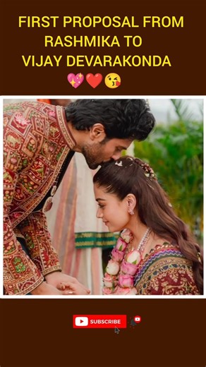 First proposal from Rashmika to VijayDevarakonda #vijaydevarakonda #rashmikamandanna#trending #viral