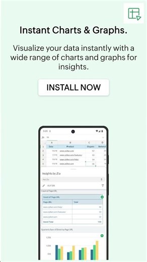 Zoho Sheet - Spreadsheet App: Easy Data Analysis, Free Alternative