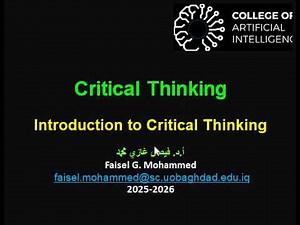 Introduction to Critical Thinking 1