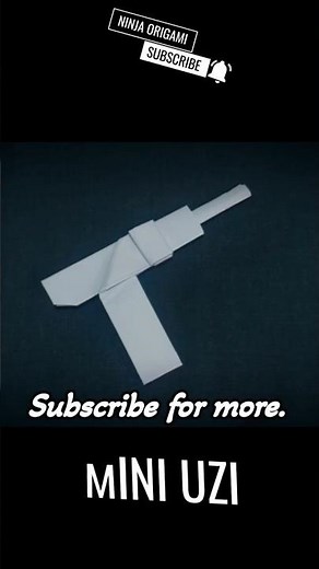 Mini Uzi Paper Gun Build 🔫📄 #NinjaOrigami
