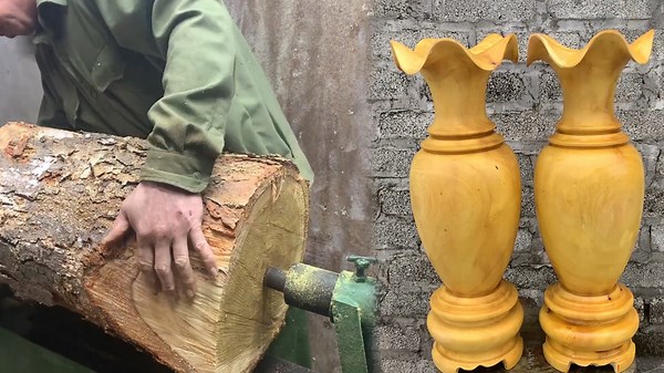 Masterful Wood Carving On A Lathe