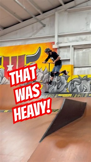 Gnarly line of tricks on scooter #professional #skatepark #woodward #flippin #flair