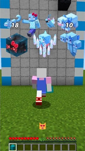 BLUE Hello Kitty??😳🤣 #minecraft #hellokitty