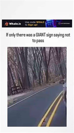 Rillainat.Io™ on Instagram: "The video captures dashcam footage from a truck on a narrow, wooded road, showing a gray SUV with a bike rack illegally crossing a double yellow line to pass despite a massive rear-mounted "DO NOT PASS" sign, nearly causing a head-on collision. Posted by @HumansNoContext , known for sharing clips of human misbehavior without explanation, the sarcastic caption highlights the driver's blatant ignorance of the warning, amassing 72,000 likes and 4 million views in under 