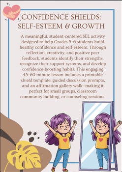 Girl Confidence Activity- Self-Esteem, Positive Self-Talk & Growth Mindset