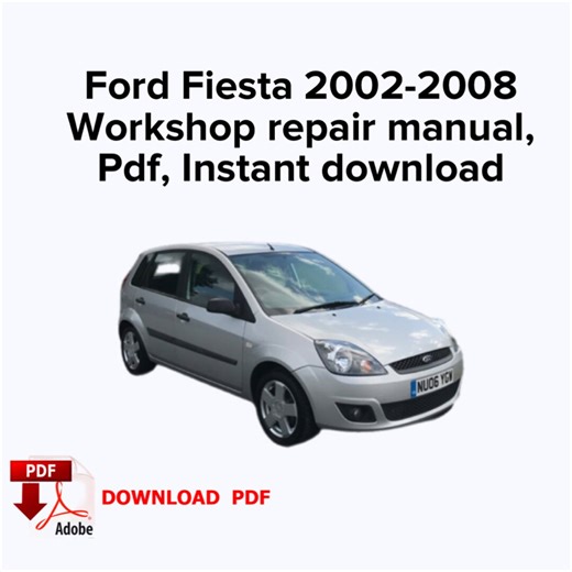 Ford Fiesta Repair Manual 2002-2008 (PDF Download) - Etsy