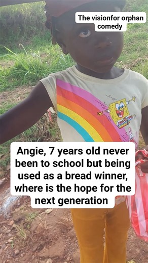 2.5K views · 14 reactions | 7 years old Angie, never been to school, but being used as a street seller and bread winner. What a sad situation. | The Visionfor Orphan Comedy | Facebook