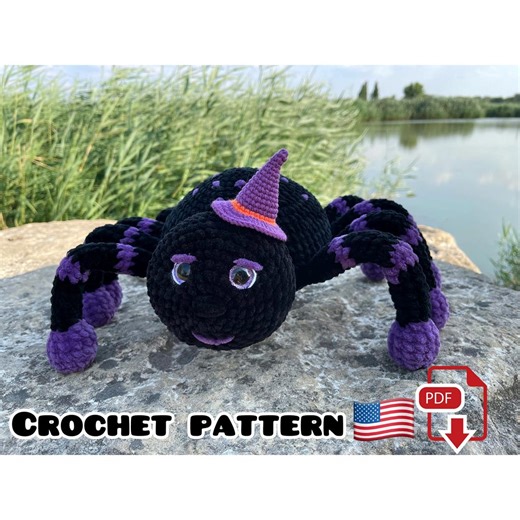 Spider Crochet Pattern, Halloween Crochet Pattern - Etsy