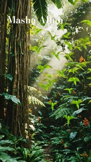 "A group of colorful parrots flying over a tropical rainforest #shorts #brids #fypシ゚viral #explore