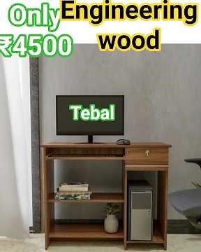 Engineered Wood Study Table | Multipurpose Desk for Students & Office | Work from Home Table | Teak