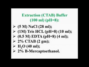Prepare 100 Milliliter Extraction CTAB Buffer for DNA Extraction