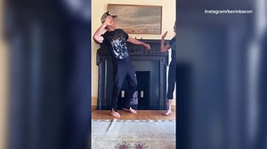 Kevin Bacon and wife Kyra Sedgwick recreate 'Footloose' dance