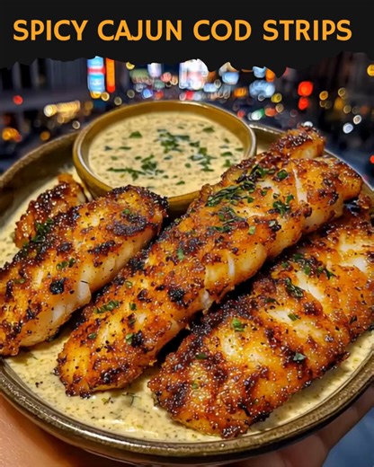 Spicy Cajun Cod Strips Recipe ⬇️ first CO.M.N.T ⬇️⬇️ | Easy Dinner Recipes By Juliet