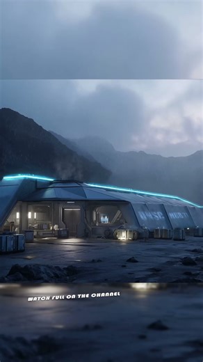 Rain Shower in Alien Planet Research Hub | Sci-Fi Ambiance for Sleep, Study, Relaxation