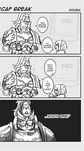 Recaf Break #warhammer40k #tts #custodes #barista #recaf #name #coffee #art #comic #shorts #fyp