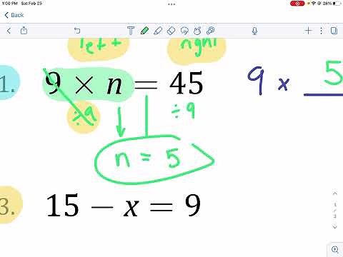 Math-Drills: Unknown Variables in Equations