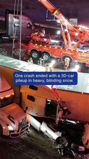 30-Vehicle Pileup In Blinding Snow